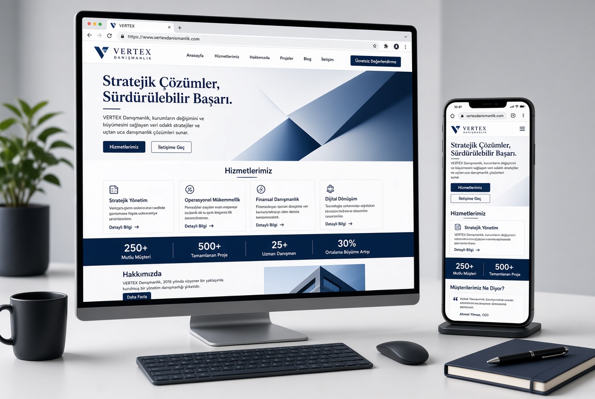 Danışmanlık web sitesi tasarım örneği